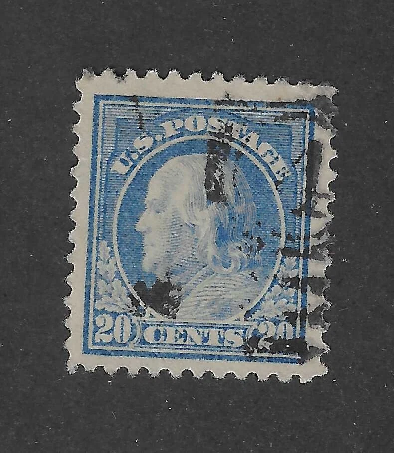 Scott #  515, 20 cents ultramarine, Franklin, 1917, XF-Sup, scv. $100 - Image 1 of 1