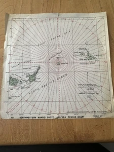 WW2 Air And Sea Rescue Map. Southeastern Nansi Shoto Pacific Theatre. Genuine - Picture 1 of 7