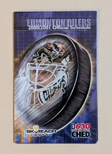 2000-01 Edmonton Oilers Hockey Pocket Schedule NHL 🥅🏒 - Picture 1 of 2