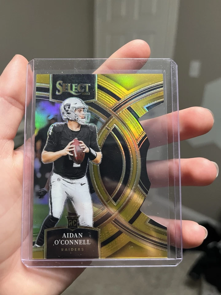 2023 Panini Select - Premier Level Gold Prizm #163 Aidan O'Connell /10 - Image 1 of 2