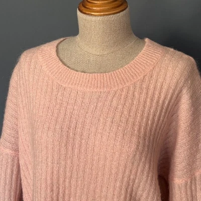 MSCH Sweater | Size M/L | Pink Peach Mohair Wool Blend Ribbed Soft Loose Fit - Image 1 of 4