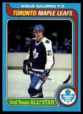 1979-80 Topps Hockey #40 Borje Salming Toronto Maple Leafs EX-EXMINT - Image 1 of 2