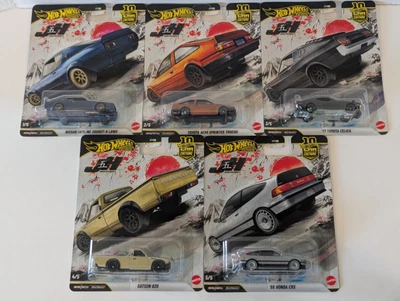 Hot Wheels Car Culture 10th Anniversary P Case Set of 5 Cars "Japan Historics 5" - Image 1 of 4