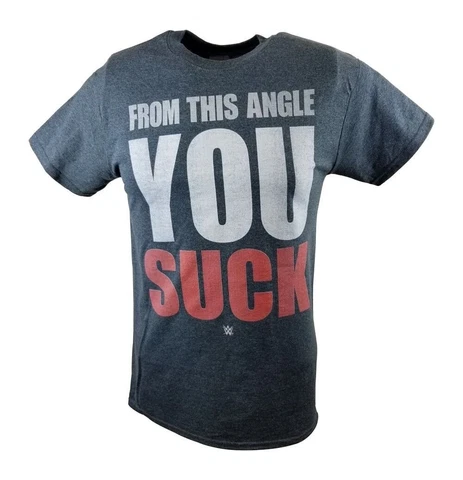 Kurt Angle You Suck WWE Mens Gray T-shirt Cover