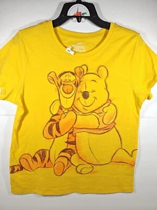 Disney Winnie the Pooh & Tigger Women's Size Medium Gold Graphic T-Shirt NWT - Picture 1 of 4