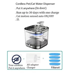 Automatic Cordless Wireless smart Dog Cat Pet Water Fountain Drinking Dispenser - Picture 1 of 14