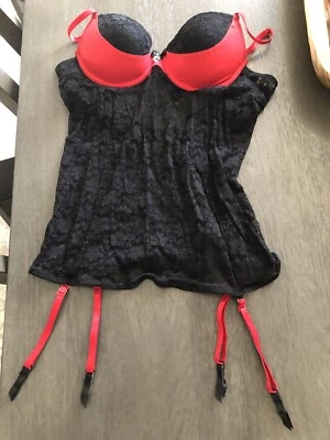 Espartilho sexy lingerie íntima vintage Playboy tamanho G - Imagem 1 de 3