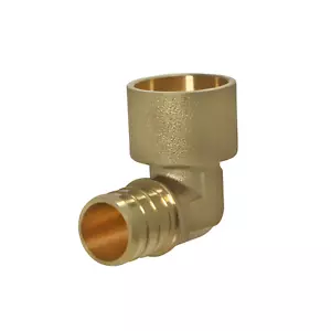 10 Pcs. 3/4" Pex X 3/4" Female Sweat Elbow, 3/4 Pex Female Sweat Elbow 25-3-8=10 - Picture 1 of 5