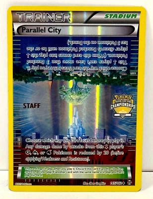 Pokemon Parallel City Breakthrough STAFF Gold Foil City Championship Promo Card - Image 1 of 4