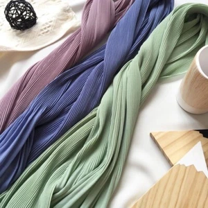 Bufanda de gasa para mujeres musulmanas pañuelo envolvente chal arrugado turbante hiyab bufandas - Imagen 1 de 42