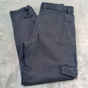 Aritiza Wilfred Free Modern Cargo Pant Size 12 Black Utility High Waist Cotton - Picture 1 of 18