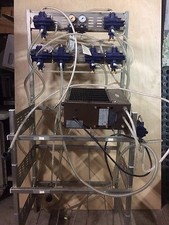 7 Pump soda / beverage dispenser stand for 6 flavor tanks with carbonator
