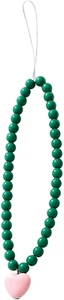 Beaded Phone Lanyard Wrist Strap Phone Charms Fixed Beads Pearl Chain - Picture 1 of 12