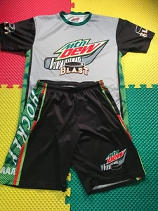 Mountain Dew Blast Northland Hockey Group Shirt Short Set Men's Size Medium Nice - Picture 1 of 18