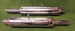 Silencers Triumph 5T 6T Rigid 1938-1953 - MADE IN ENGLAND - Picture 1 of 3
