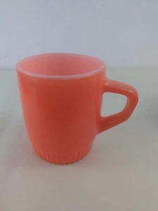 Fire King Anchor Hocking Orange Coffee Mug Stackable Made in USA Mid Century - Picture 1 of 8