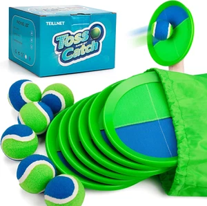 6 Pack Toss and Catch Ball Set for Family - Classic Fun Indoor/Outdoor Toys for  - Picture 1 of 7