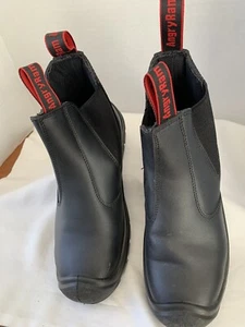 Men’s Steel Toe Leather Top Angry Ram Slip-On Work Boots Size 8 - Picture 1 of 7