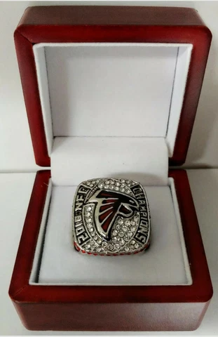 Matt Ryan - 2016 Atlanta Falcons NFC Championship Ring WITH Wooden Display Box Cover
