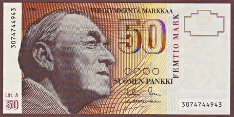FINLAND  50 Markkaa  1986   Litt. A    UNC Cover