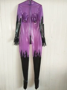 Latex Rubber Catsuit Gummi Ganzanzug Flame uniform Overall Zentai size S-XXL - Bild 1 von 1