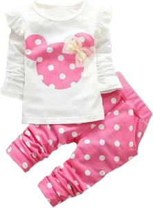 Baby Girl Clothes Infant Outfits Set 2 Pieces Long Sleeved Tops + Pants - Picture 1 of 7