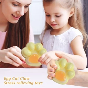 1-2pc Decompressing Pinching Cat Paw Squeeze Toys Relief Relax Toys Squeeze Toys - Picture 1 of 5