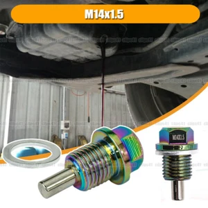 M14x1.5 Magnetic Car Engine Oil Drain Plug Nut Screw Bolt Sump Nut Universal - Picture 1 of 6