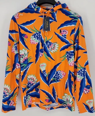Новый Polo Ralph Lauren мужчин маленький длинным рукавом с капюшоном рубашка оранжевый тропический новый с Ярлыками - Изображение 1 из 4