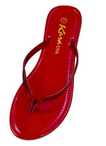 KARAUSA Women Glitter Rhinestones Casual Thong Flip Flops Beach Flat sandals - Picture 1 of 8