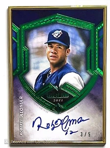 2020 Topps Transcendent Roberto Alomar Gold Framed Auto 2/5 Blue Jays #THOF-RA - Picture 1 of 2