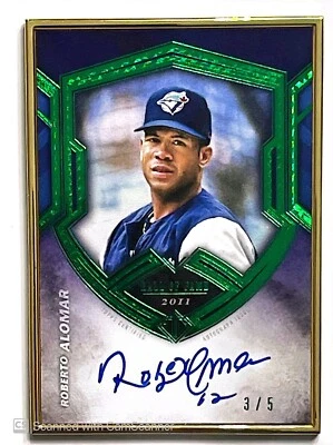 2020 Topps Transcendent Roberto Alomar Gold Framed Auto 2/5 Blue Jays #THOF-RA - Image 1 of 2