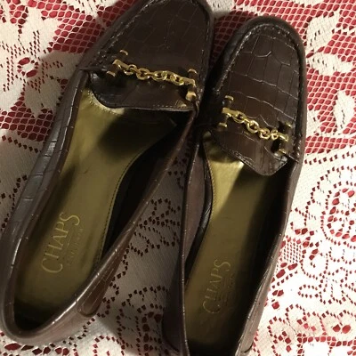 ZAPATOS MOCASINES CHAPS MARRÓN ESTAMPADO IMITACIÓN CUERO TALLA 10 M seminuevos Foto 1 de 4