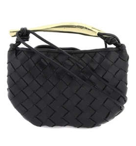 BOTTEGA VENETA Sardine Black Mini Crossbody Top Handle Bag - MSRP $3,100.00 - Picture 1 of 10