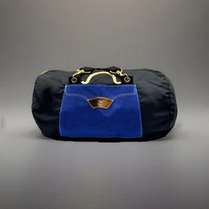 Vintage 1990s KARL LAGERFELD (Chanel,Chloe) Black Reversible travel duffle/purse - Picture 1 of 14