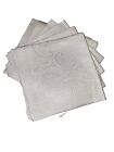 (6) Vintage Czech Damask Linen Napkins Ivory Wheat Beige WITH TAGS SIX