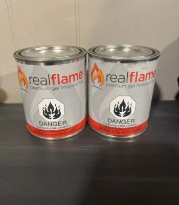 REAL FLAME  GEL FIREPLACE FUEL 2-13OZ CANS  NEW Free Shipping - Image 1 of 2