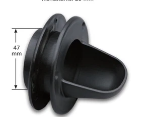 2 Stück Balleinwurfschale mit Flanschlager und Rosette t2-teilig  Kicker schwarz - Picture 1 of 1