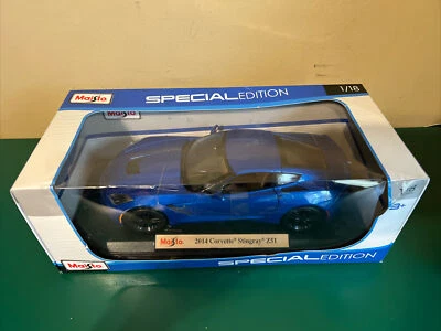 Maisto escala 1:18 - Corvette Stingray Z51 2014 - azul - modelo de coche fundido a presión. Foto 1 de 4