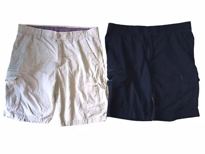 Lote de 2 Pantalones Cortos Carga WearFirst Para Hombre Banda Libre Elastizados Negro Tostado Talla 38 C28 Foto 1 de 3