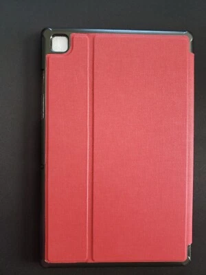Soke Samsung Galaxy Tab A10 Folio Case T510, T515 Shock Proof Red - Image 1 of 4