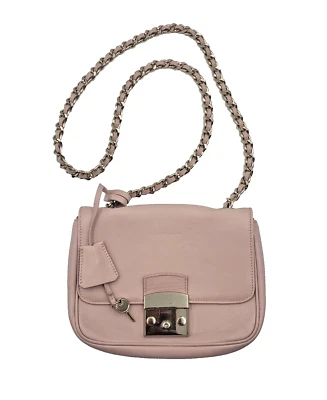 Bolso Bandolera COCCINELLE Margo Saffiano Cuero Malva Correa de Cadena Dorada Foto 1 de 4