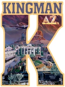 Kingman Arizona Capital K Collage Refrigerador Imán - Imagen 1 de 1