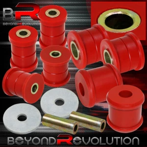 Red Front Rear Control Arm Bushing Replacement Polyurethane For 98-05 Impreza - Picture 1 of 4