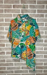 Benetton Vintage Short Sleeve Hawaiian Shirt buttons up made in Italy - Picture 1 of 8
