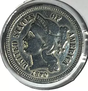 1870 3 CENT NICKEL H781 - Picture 1 of 2