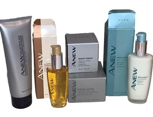 5 AVON ANEW Beauty Set: Day & Night Cream, Body Cleanser & Serum 125/50/30 ml - Picture 1 of 9