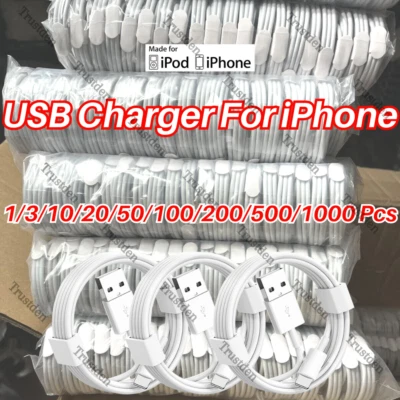 For Apple iPhone 6 7 8 X XR 11 12 13 14 Pro Max USB Charger Cable Data Cord Lot - Image 1 of 4