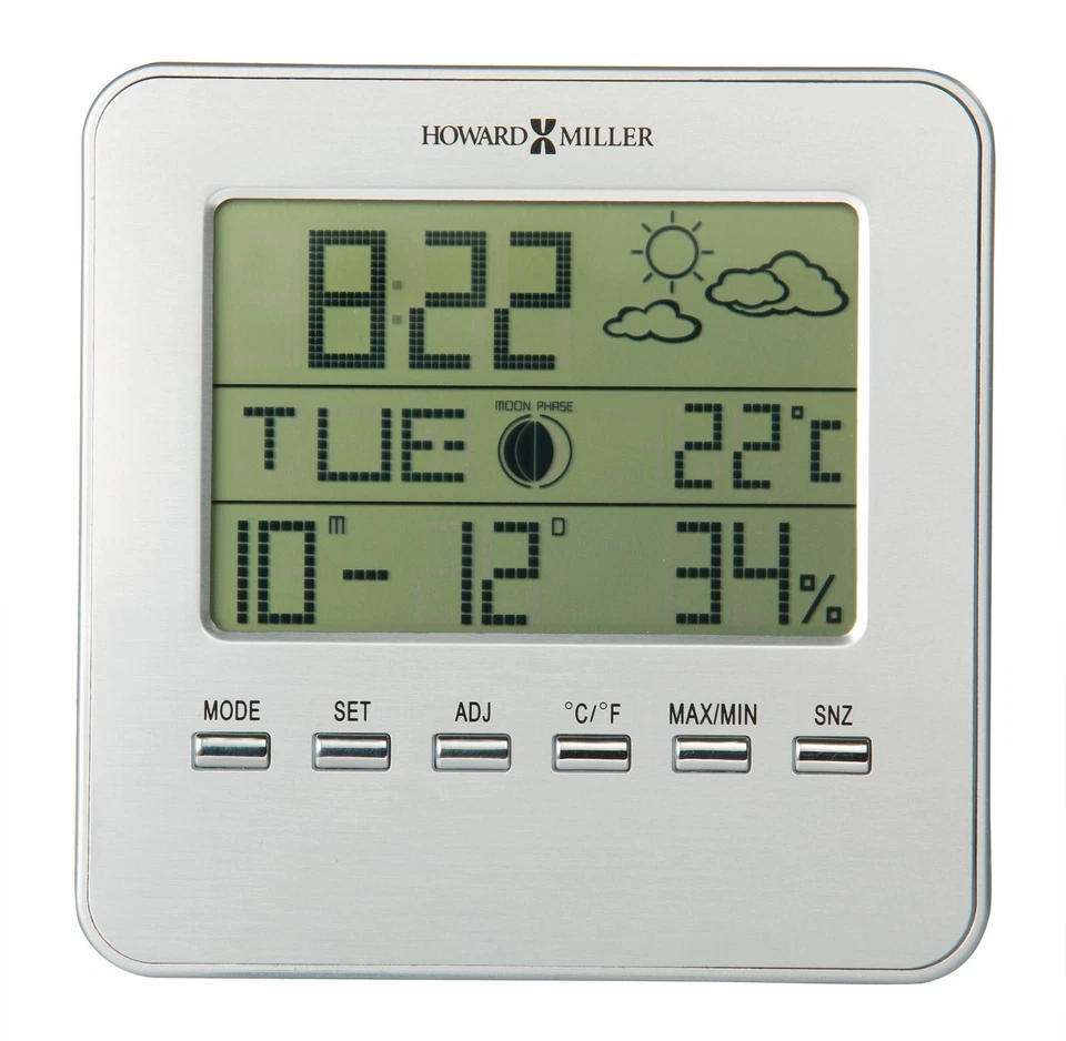 645-693 NEW HOWARD MILLER WEATHER VIEW TABLETOP CLOCK 645693 - Image 1 of 1