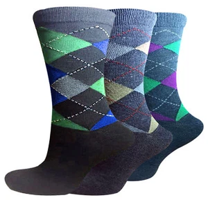 Mens PGG Cotton Argyle Dress Diamond Shape 3,6 & 12 Pack Size 10-13 - Picture 1 of 1
